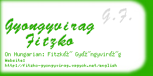 gyongyvirag fitzko business card